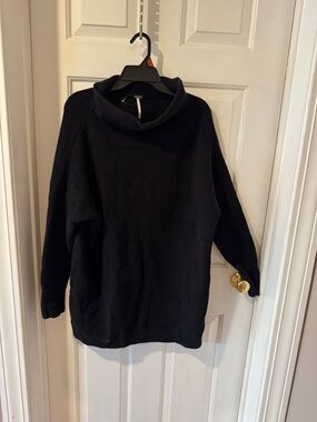 Free People Black Ribbed Knit Sweater